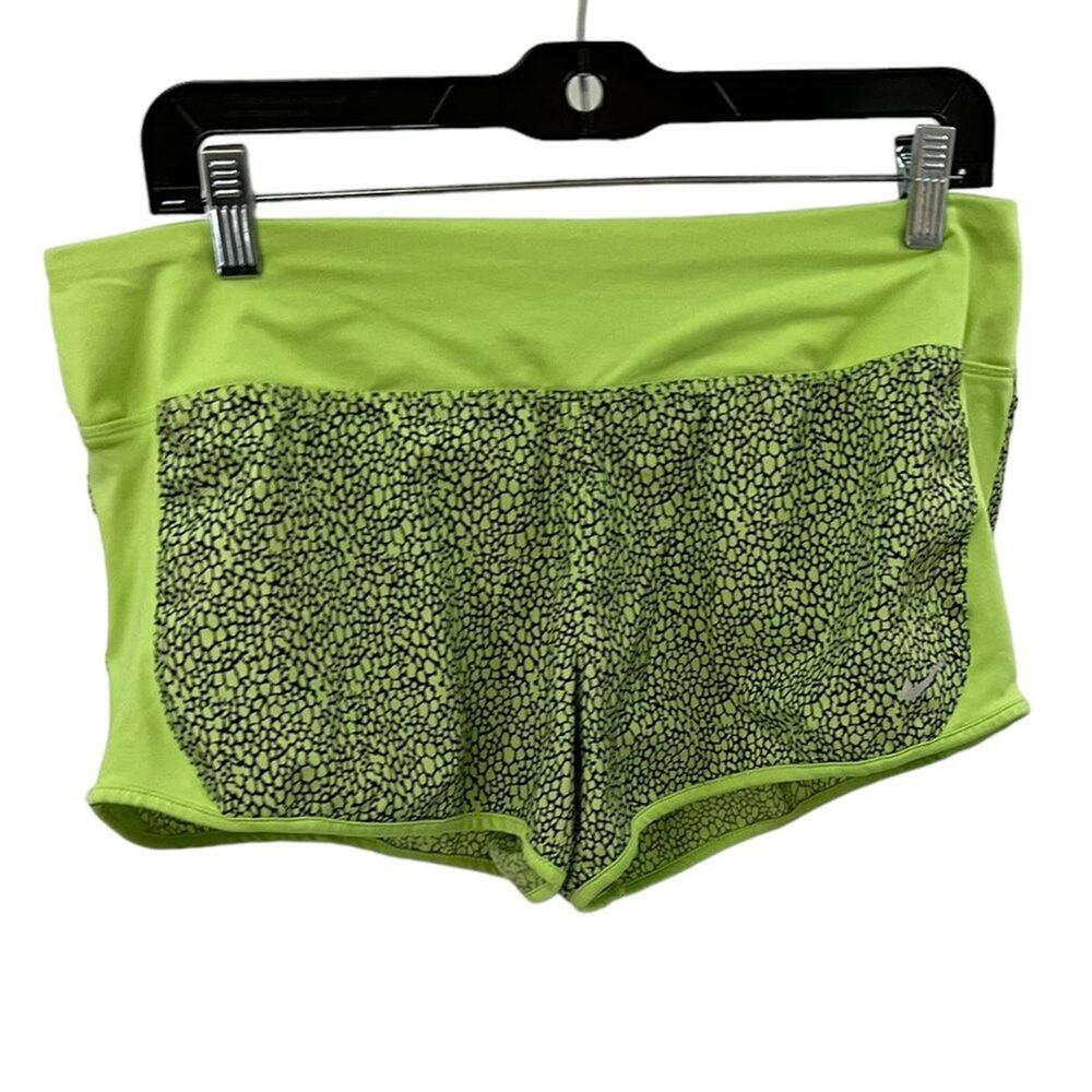 NIKE Dri-FIt Green & Black Shorts LG